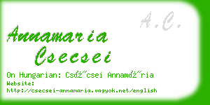 annamaria csecsei business card